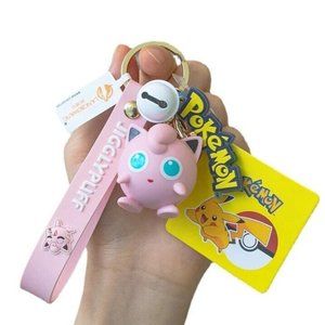 Officially Licensed Jigglypuff Pokémon Bell Lanyard 2 in 1 Keychain - BRAND NEW